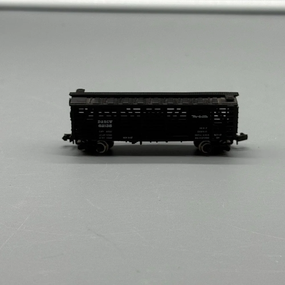 Bachmann N Scale D&RGW Rio Grande 62135 Black Stock Cattle Car Vintage